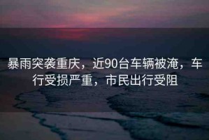 暴雨突襲重慶，近90臺(tái)車輛被淹，車行受損嚴(yán)重，市民出行受阻