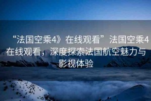 “法國空乘4》在線觀看”法國空乘4在線觀看，深度探索法國航空魅力與影視體驗(yàn)