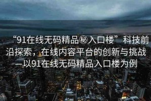 “91在線(xiàn)無(wú)碼精品秘入口樓”科技前沿探索，在線(xiàn)內(nèi)容平臺(tái)的創(chuàng)新與挑戰(zhàn)—以91在線(xiàn)無(wú)碼精品入口樓為例