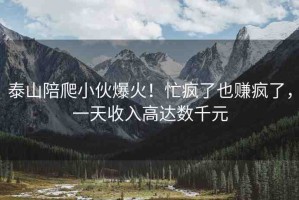 泰山陪爬小伙爆火！忙瘋了也賺瘋了，一天收入高達數(shù)千元