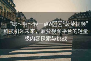 “嗯～啊～輕一點(diǎn)??菠蘿視頻”科技引領(lǐng)未來，菠蘿視頻平臺(tái)的輕量級內(nèi)容探索與挑戰(zhàn)