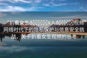 “扒看女生??X入??視頻”網(wǎng)絡(luò)時代下的隱私保護與信息安全挑戰(zhàn)，關(guān)于扒看女生視頻的思考