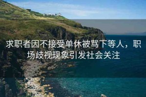 求職者因不接受單休被罵下等人，職場歧視現(xiàn)象引發(fā)社會(huì)關(guān)注