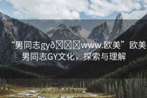 “男同志gy??www.歐美”歐美男同志GY文化，探索與理解