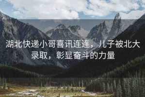 湖北快遞小哥喜訊連連，兒子被北大錄取，彰顯奮斗的力量