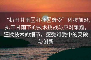 “扒開甘雨?狂揉?難受”科技前沿，扒開甘雨下的技術挑戰(zhàn)與應對難題，狂揉技術的細節(jié)，感受難受中的突破與創(chuàng)新