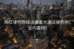 網(wǎng)紅律師西綠涉嫌重大違法被刑拘，業(yè)內(nèi)震驚！