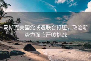 馬斯克美國(guó)黨或遭聯(lián)合打壓，政治新勢(shì)力面臨嚴(yán)峻挑戰(zhàn)