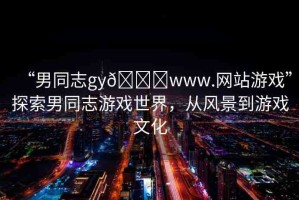 “男同志gy??www.網(wǎng)站游戲”探索男同志游戲世界，從風(fēng)景到游戲文化
