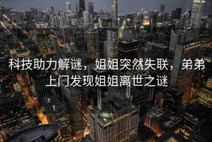 科技助力解謎，姐姐突然失聯(lián)，弟弟上門發(fā)現(xiàn)姐姐離世之謎