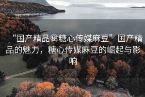 “國產精品秘糖心傳媒麻豆”國產精品的魅力，糖心傳媒麻豆的崛起與影響