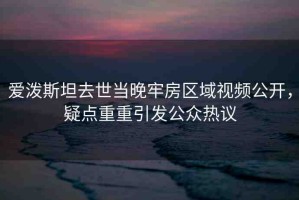 愛潑斯坦去世當(dāng)晚牢房區(qū)域視頻公開，疑點(diǎn)重重引發(fā)公眾熱議