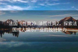 “法國《性爽2》法國性爽2，探索法國成人娛樂產(chǎn)業(yè)的獨(dú)特魅力