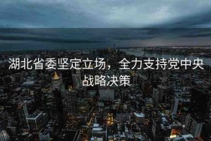湖北省委堅定立場，全力支持黨中央戰(zhàn)略決策