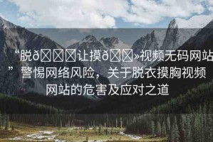 “脫??讓摸??視頻無碼網(wǎng)站”警惕網(wǎng)絡(luò)風險，關(guān)于脫衣摸胸視頻網(wǎng)站的危害及應(yīng)對之道