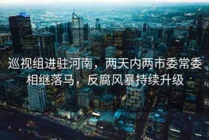 巡視組進(jìn)駐河南，兩天內(nèi)兩市委常委相繼落馬，反腐風(fēng)暴持續(xù)升級