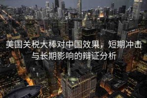 美國(guó)關(guān)稅大棒對(duì)中國(guó)效果，短期沖擊與長(zhǎng)期影響的辯證分析
