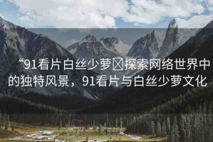 “91看片白絲少蘿?探索網(wǎng)絡(luò)世界中的獨特風(fēng)景，91看片與白絲少蘿文化