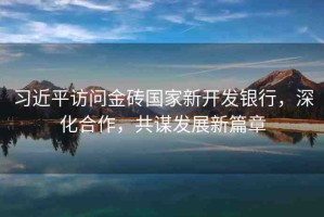 習近平訪問金磚國家新開發(fā)銀行，深化合作，共謀發(fā)展新篇章