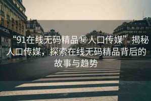“91在線無碼精品秘人口傳媒”揭秘人口傳媒，探索在線無碼精品背后的故事與趨勢