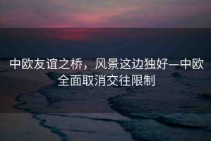 中歐友誼之橋，風(fēng)景這邊獨(dú)好—中歐全面取消交往限制