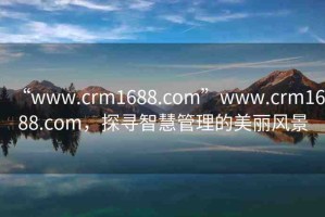 “www.crm1688.com”www.crm1688.com，探尋智慧管理的美麗風(fēng)景