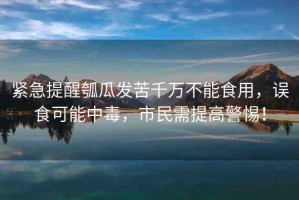 緊急提醒瓠瓜發(fā)苦千萬不能食用，誤食可能中毒，市民需提高警惕！