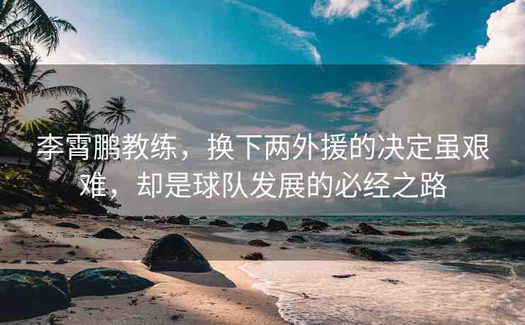李霄鵬教練，換下兩外援的決定雖艱難，卻是球隊發(fā)展的必經之路