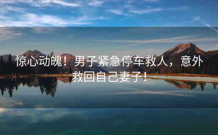 驚心動(dòng)魄！男子緊急停車救人，意外救回自己妻子！