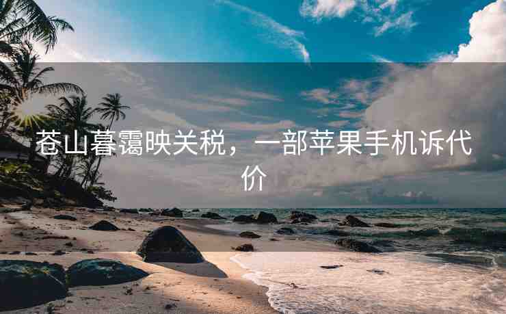 蒼山暮靄映關(guān)稅，一部蘋果手機(jī)訴代價(jià)