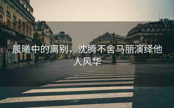 晨曦中的離別，沈騰不舍馬麗演繹他人風(fēng)華