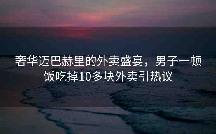 奢華邁巴赫里的外賣(mài)盛宴，男子一頓飯吃掉10多塊外賣(mài)引熱議