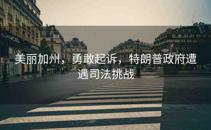 美麗加州，勇敢起訴，特朗普政府遭遇司法挑戰(zhàn)