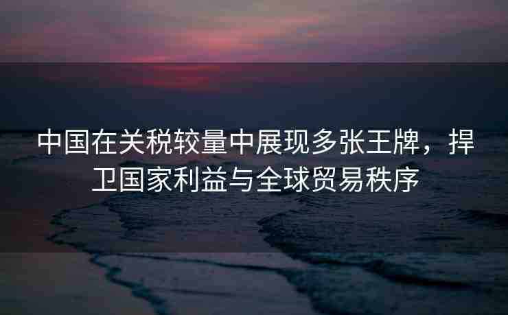 中國(guó)在關(guān)稅較量中展現(xiàn)多張王牌，捍衛(wèi)國(guó)家利益與全球貿(mào)易秩序