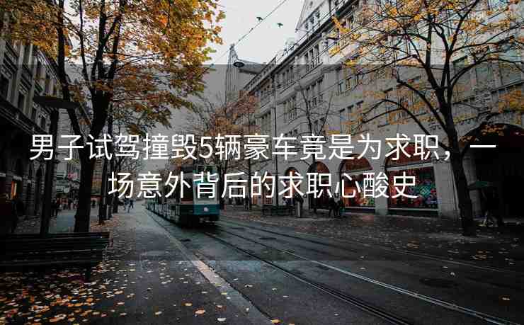 男子試駕撞毀5輛豪車竟是為求職，一場意外背后的求職心酸史