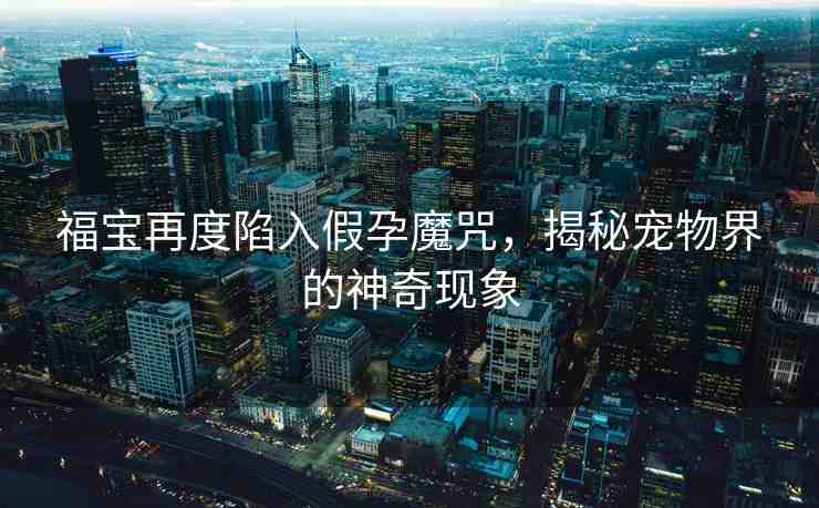 福寶再度陷入假孕魔咒，揭秘寵物界的神奇現(xiàn)象