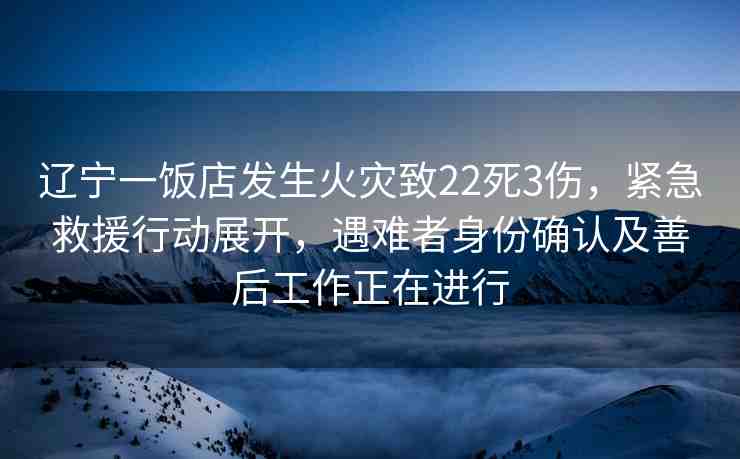 遼寧一飯店發(fā)生火災(zāi)致22死3傷，緊急救援行動展開，遇難者身份確認(rèn)及善后工作正在進行