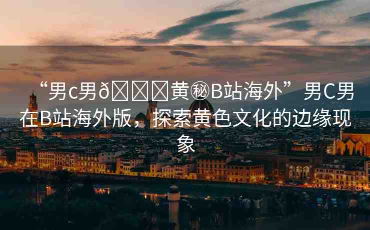 “男c男??黃秘B站海外”男C男在B站海外版，探索黃色文化的邊緣現(xiàn)象