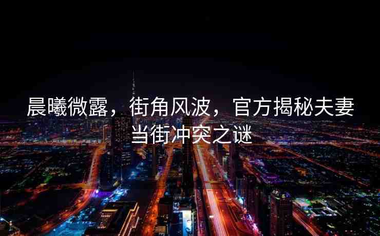 晨曦微露，街角風(fēng)波，官方揭秘夫妻當(dāng)街沖突之謎