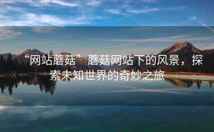 “網(wǎng)站蘑菇”蘑菇網(wǎng)站下的風(fēng)景，探索未知世界的奇妙之旅