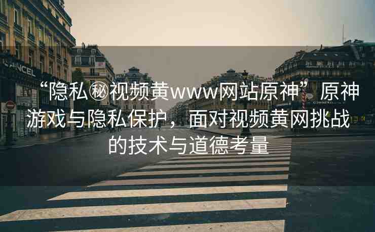 “隱私秘視頻黃www網(wǎng)站原神”原神游戲與隱私保護，面對視頻黃網(wǎng)挑戰(zhàn)的技術(shù)與道德考量