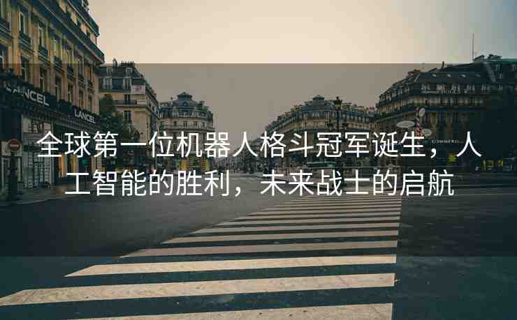 全球第一位機(jī)器人格斗冠軍誕生，人工智能的勝利，未來戰(zhàn)士的啟航