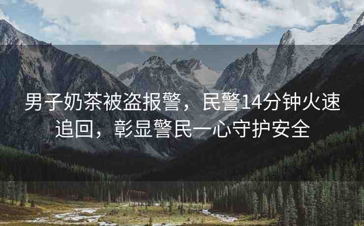 男子奶茶被盜報(bào)警，民警14分鐘火速追回，彰顯警民一心守護(hù)安全