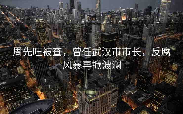 周先旺被查，曾任武漢市市長，反腐風(fēng)暴再掀波瀾