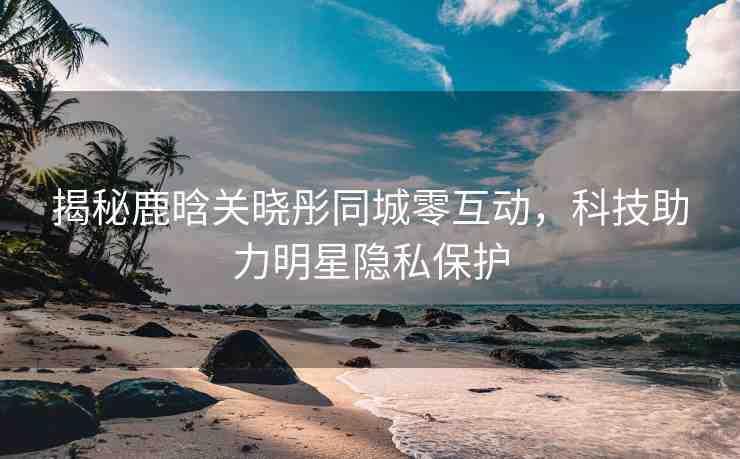 揭秘鹿晗關(guān)曉彤同城零互動，科技助力明星隱私保護(hù)