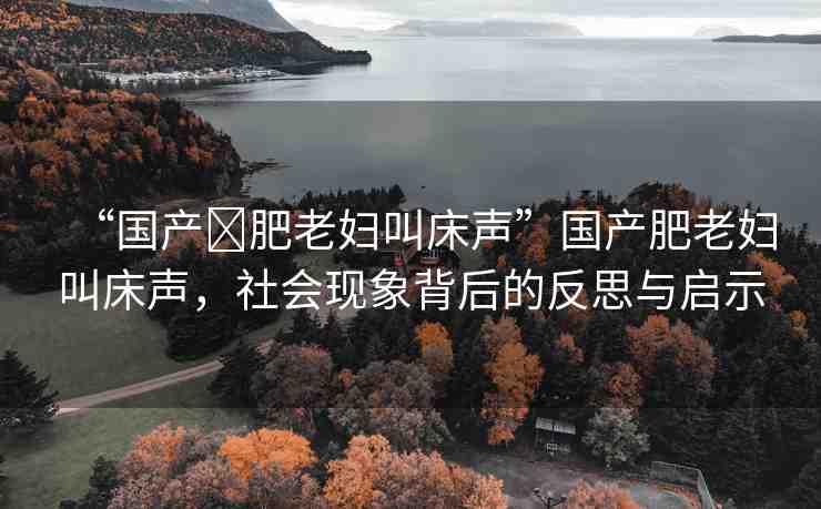 “國產(chǎn)?肥老婦叫床聲”國產(chǎn)肥老婦叫床聲，社會現(xiàn)象背后的反思與啟示