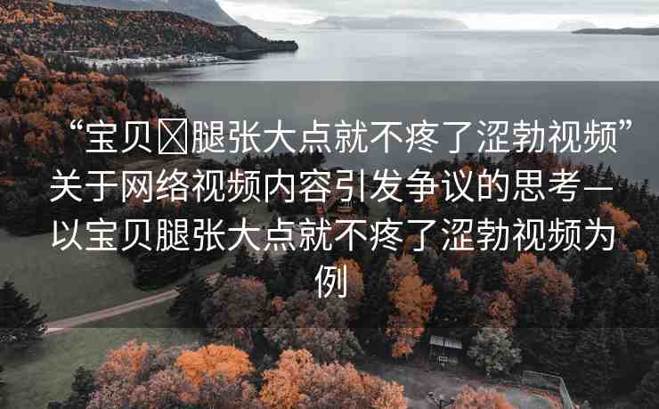 “寶貝?腿張大點就不疼了澀勃視頻”關(guān)于網(wǎng)絡(luò)視頻內(nèi)容引發(fā)爭議的思考—以寶貝腿張大點就不疼了澀勃視頻為例