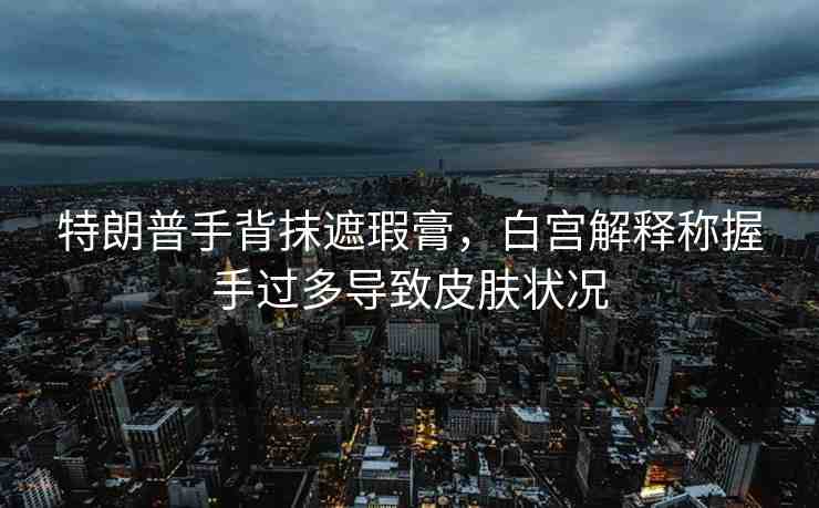特朗普手背抹遮瑕膏，白宮解釋稱握手過多導致皮膚狀況