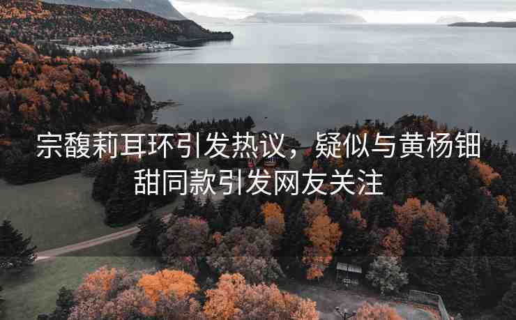 宗馥莉耳環(huán)引發(fā)熱議，疑似與黃楊鈿甜同款引發(fā)網(wǎng)友關(guān)注