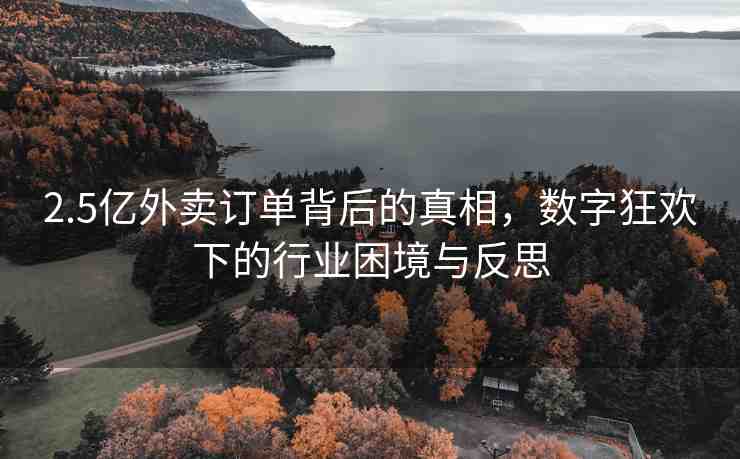 2.5億外賣(mài)訂單背后的真相，數(shù)字狂歡下的行業(yè)困境與反思